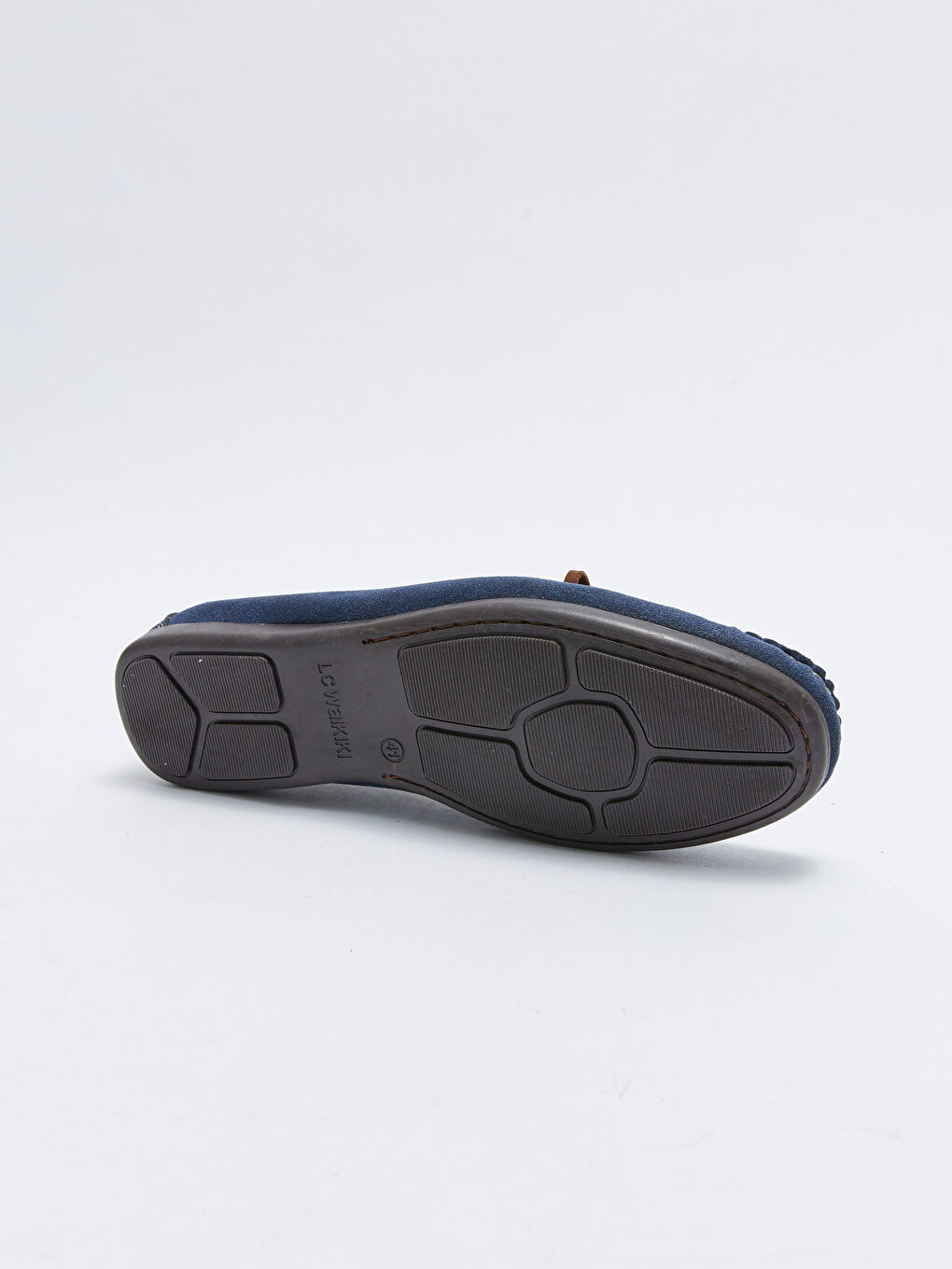 Lacivert Bağcık Detaylı Dekoratif Dikişli Erkek Loafer Ayakkabı-3
