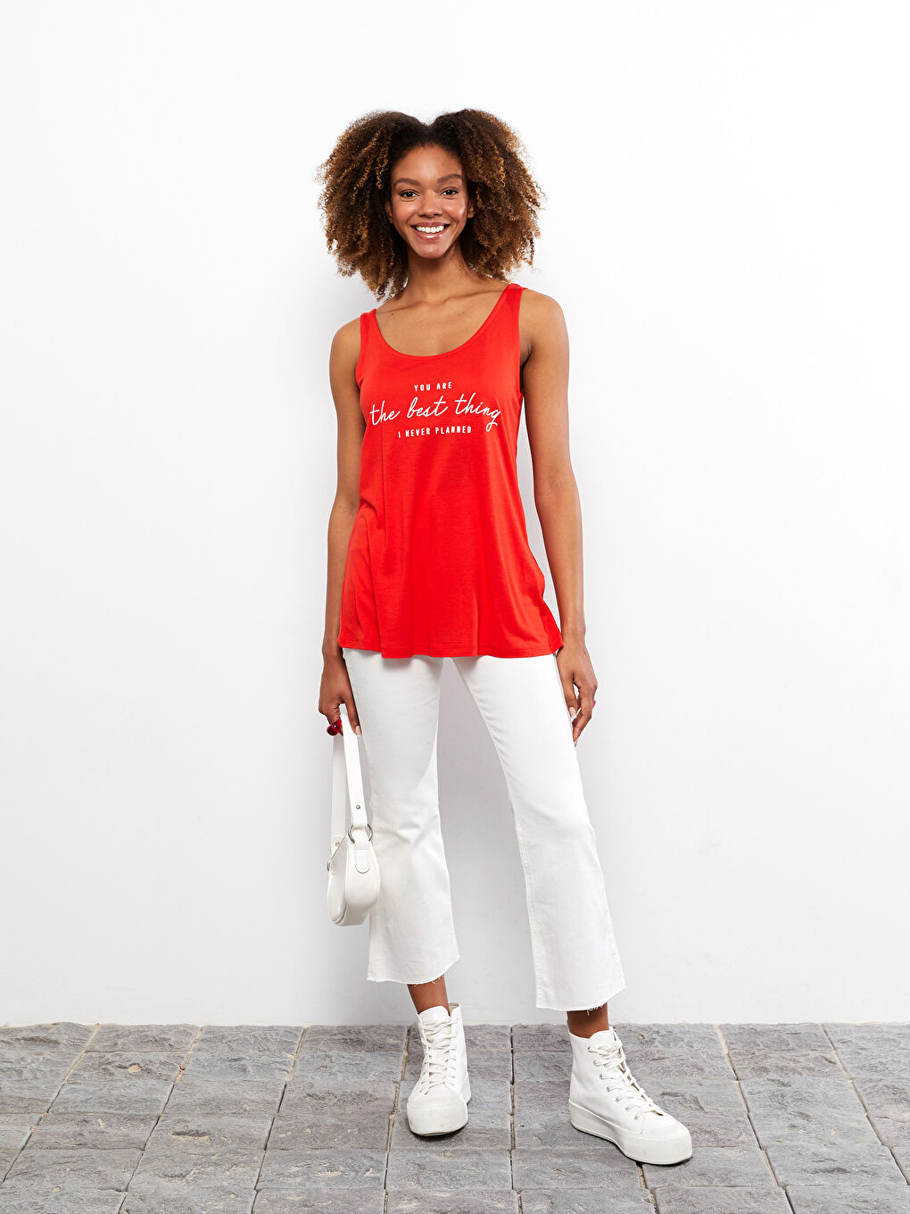 U Neck Printed Sleeveless Viscose Female Athlete -S2IU39Z8-R22