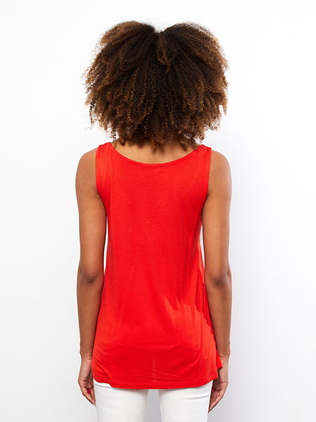 U Neck Printed Sleeveless Viscose Female Athlete -S2IU39Z8-R22