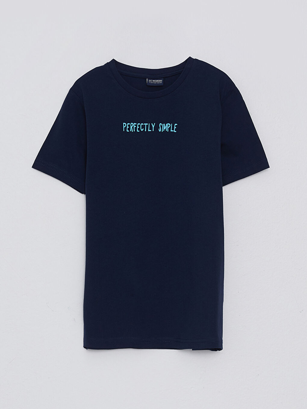 T-shirt garçon en coton à manches courtes imprimé col rond