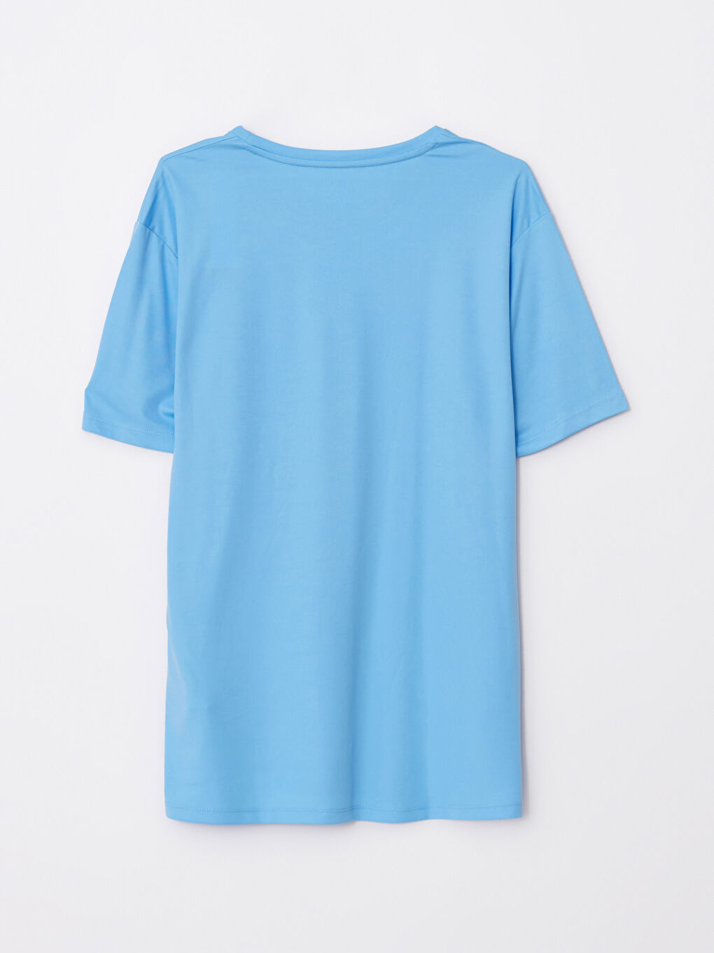 Mavi Bisiklet Yaka Kısa Kollu Baskılı Erkek Tişört-1