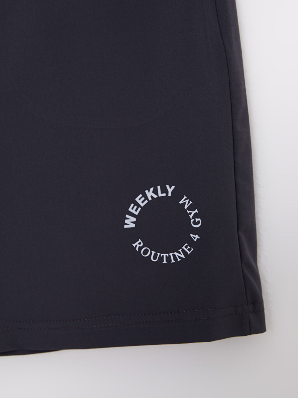 Gri Standart Kalıp Baskılı Erkek Spor Şort-1