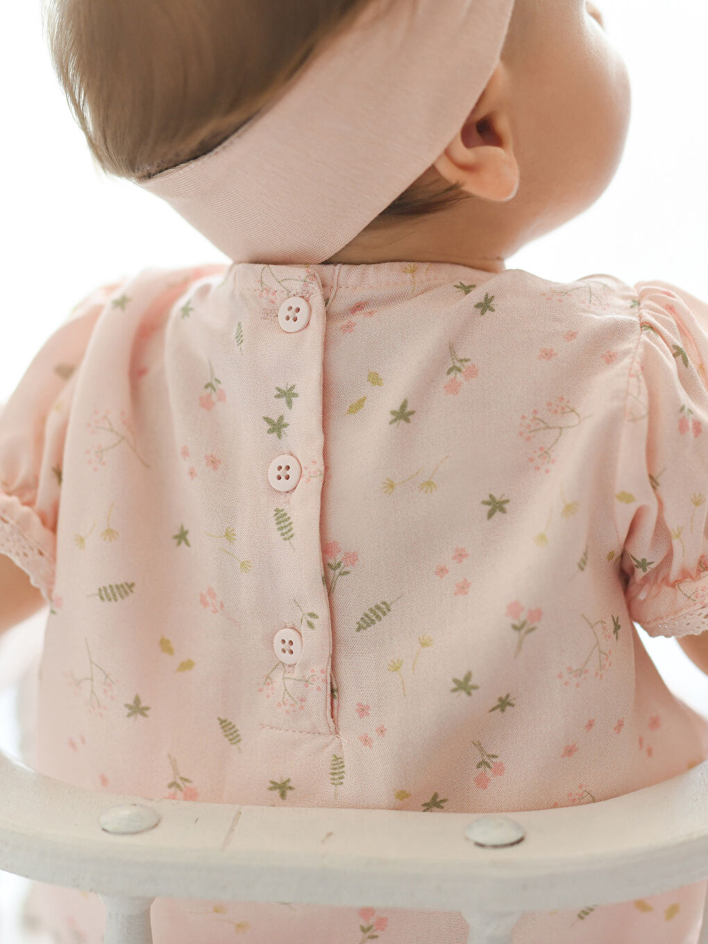 Pembe Bisiklet Yaka Kısa Kollu Baskılı Kız Bebek Tişört ve Tayt 2'li Takım-4