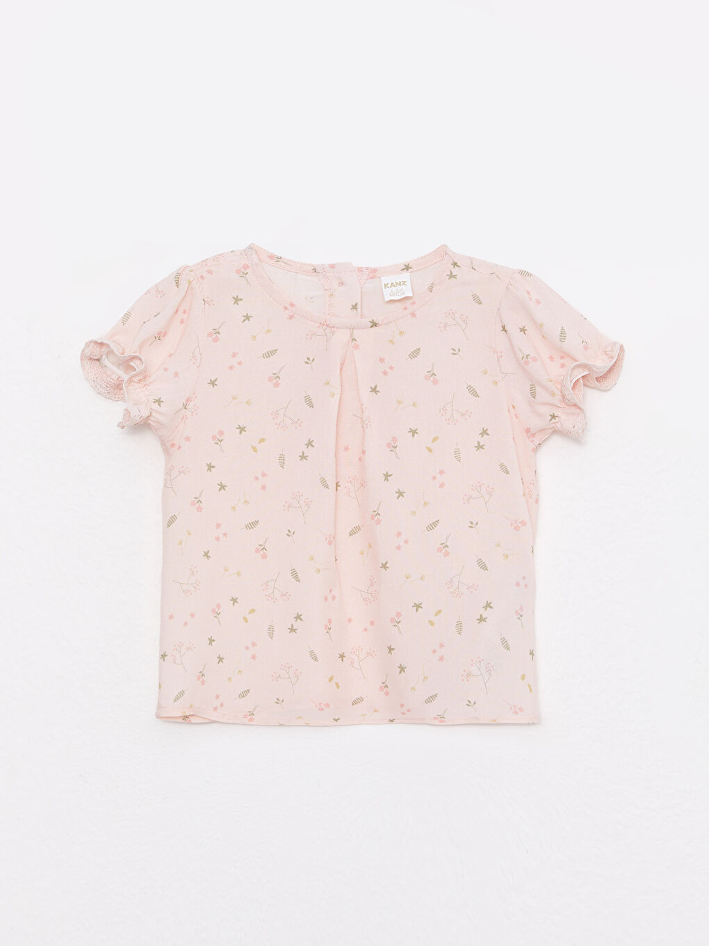 Pembe Bisiklet Yaka Kısa Kollu Baskılı Kız Bebek Tişört ve Tayt 2'li Takım-6