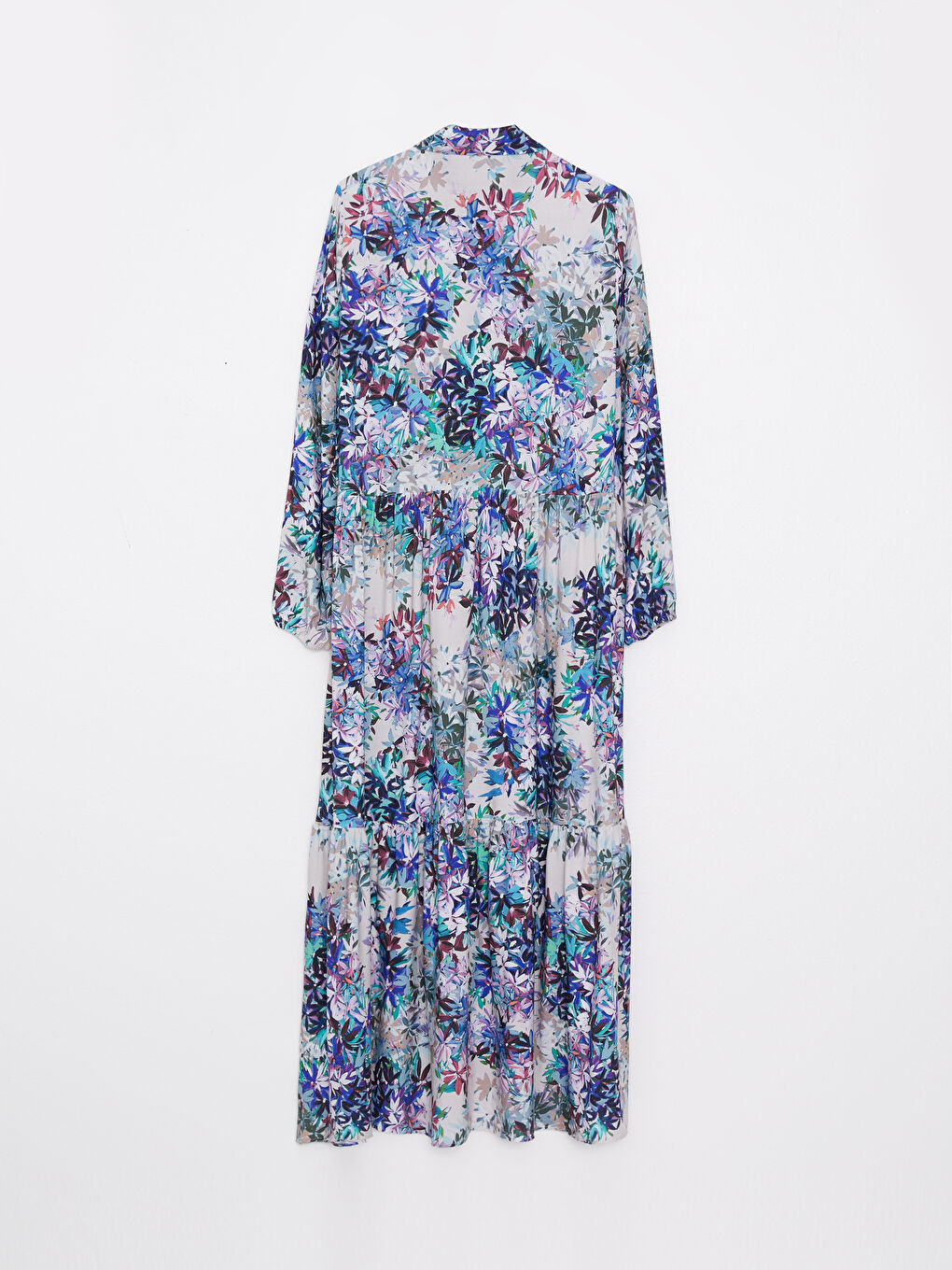 Floral Long Sleeve Viscose Women Shirt Dress -S2IV05Z8-LQQ