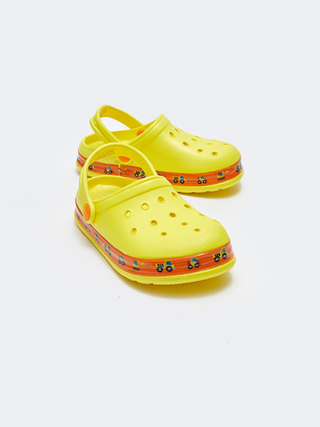 Sarı Delik Detaylı Baskılı Işıklı Erkek Çocuk Sandalet-3