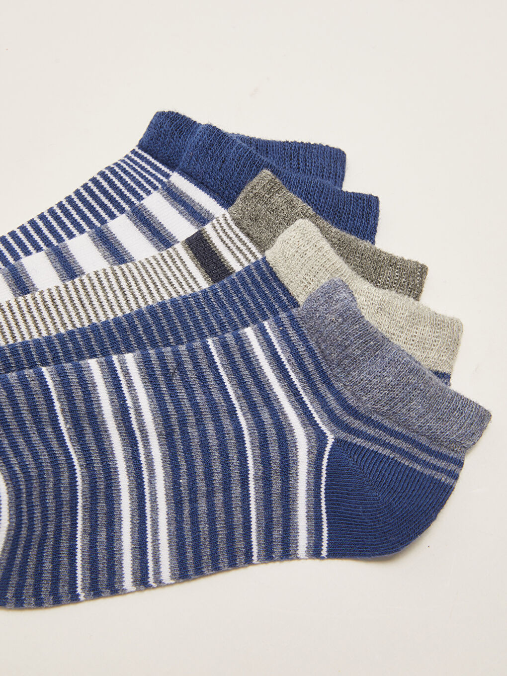 Striped Boys' Trainer Socks 5 Pack-2