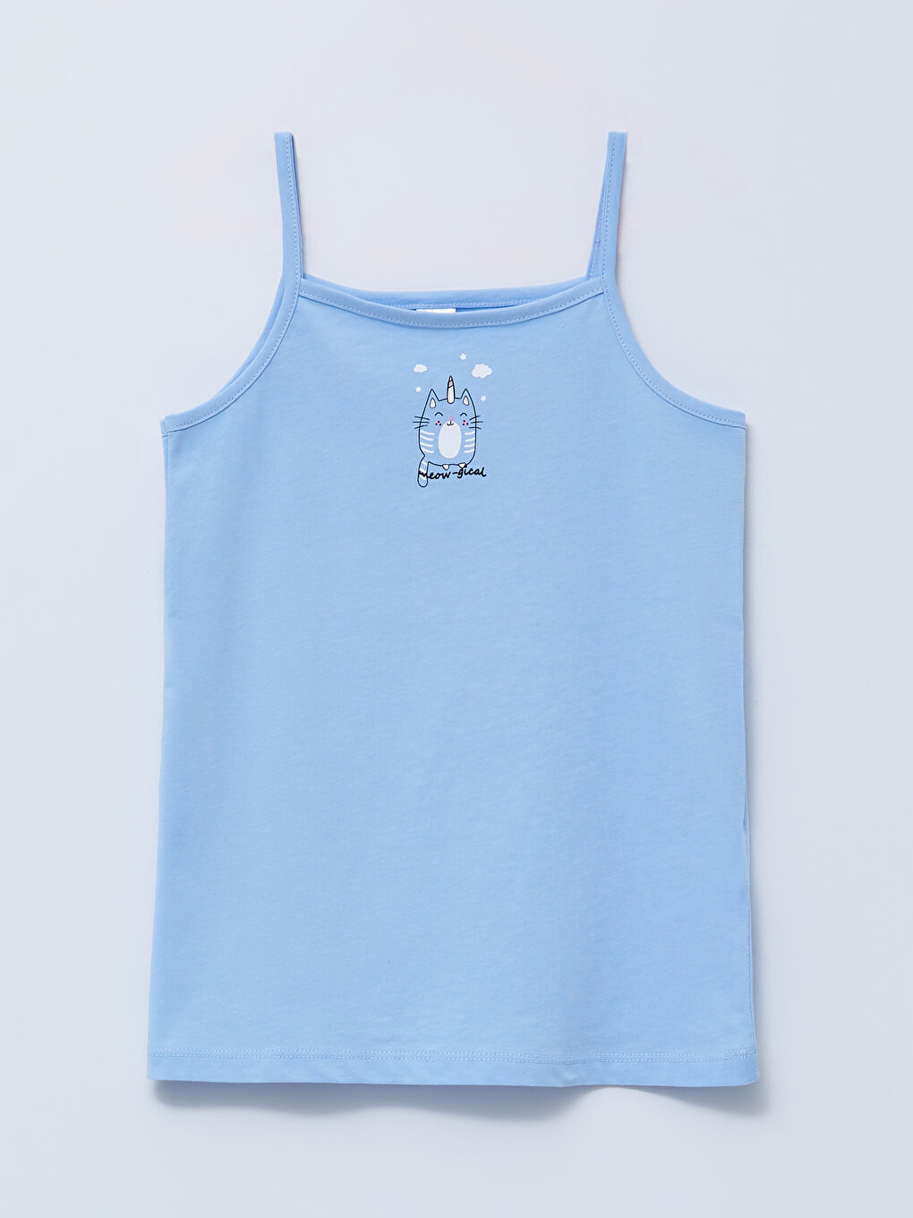 Square Collar Suspended Cotton Girls' Singlet