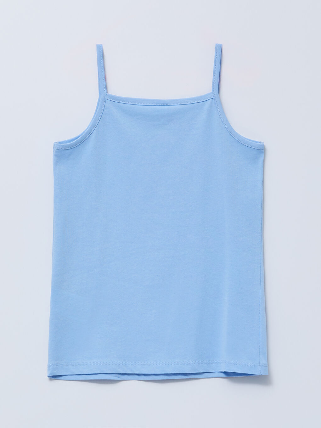 Square Collar Suspended Cotton Girls' Singlet-1