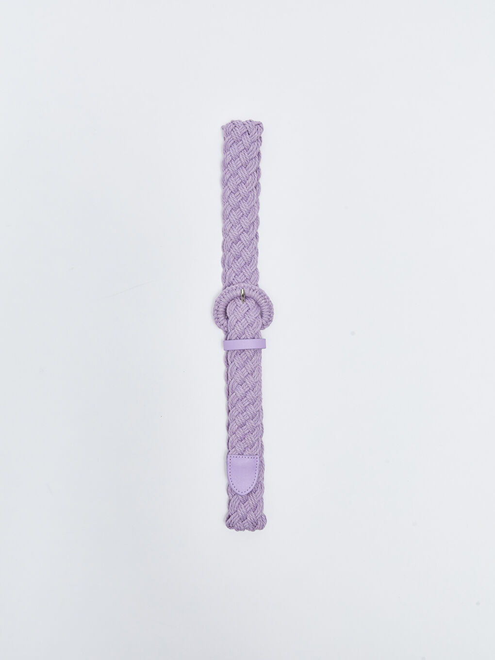 Lila İnce Örgü Kadın Hasır Kemer-2