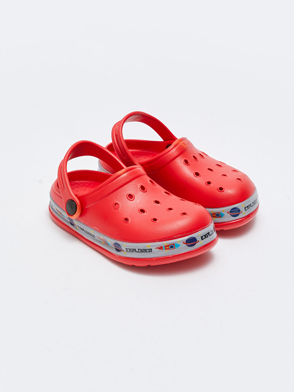 Kırmızı Tabanı Işıklı Erkek Çocuk Plaj Sandaleti-1