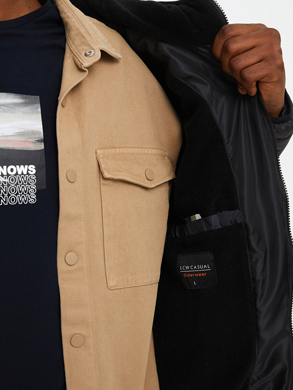 Standard Fit Hooded Men's Puffer Coat-2