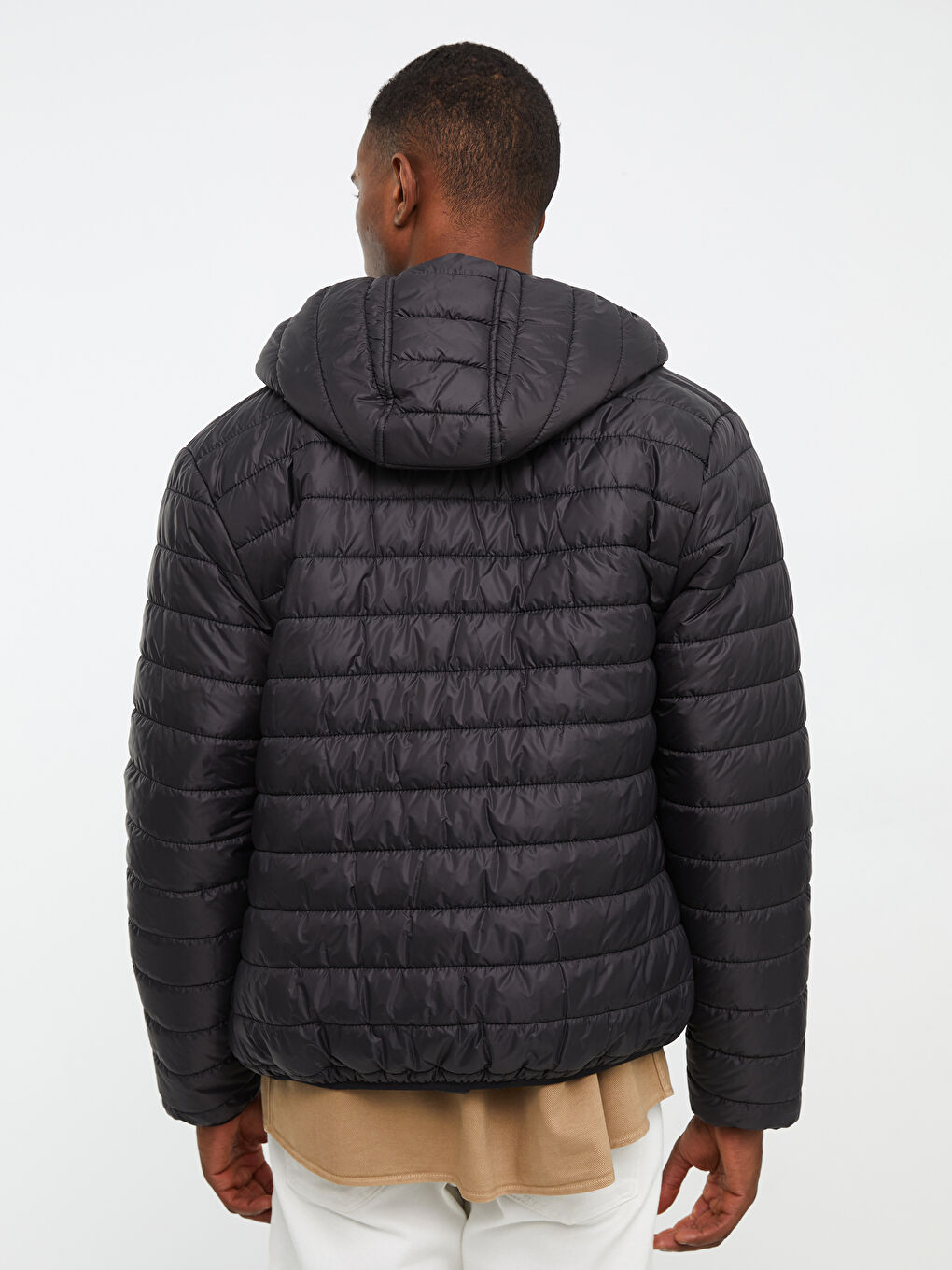 Standard Fit Hooded Men's Puffer Coat-4