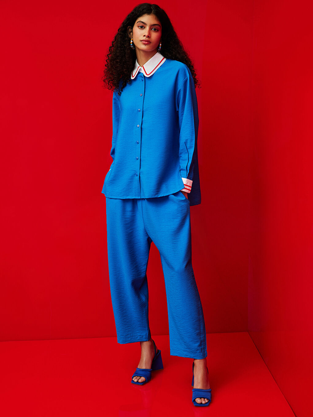 Embroidered Long Sleeve Women's Shirt-2