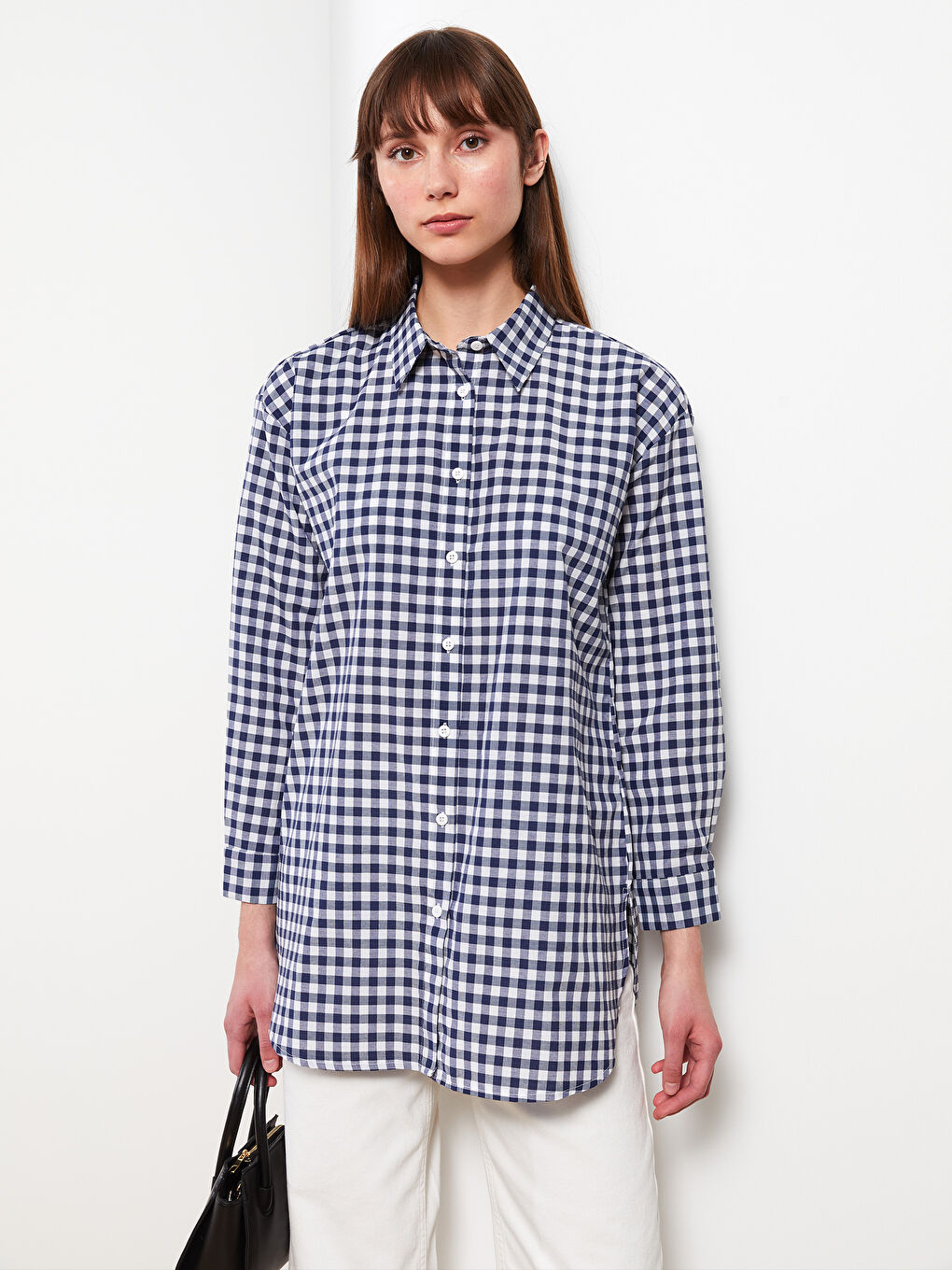 Plaid Long Sleeve Women's Shirt Tunic