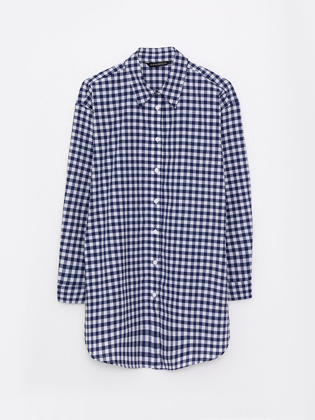 Plaid Long Sleeve Women's Shirt Tunic-4