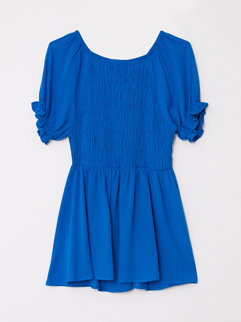 V Neck Straight Short Sleeve Crinkled Maternity Blouse -S2IV83Z8-HGU