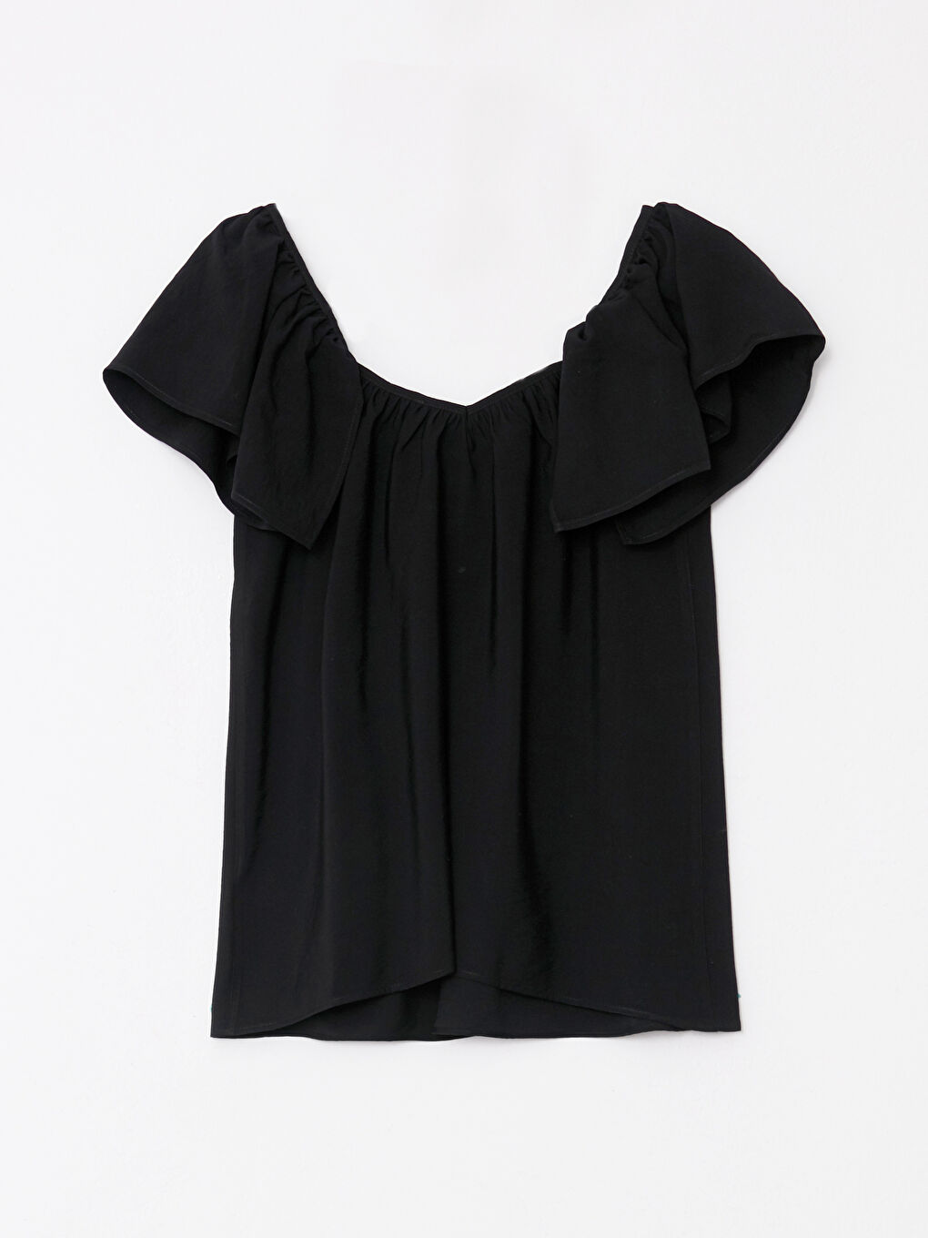Blouse de maternité à col carré, manches courtes et coupe droite-6