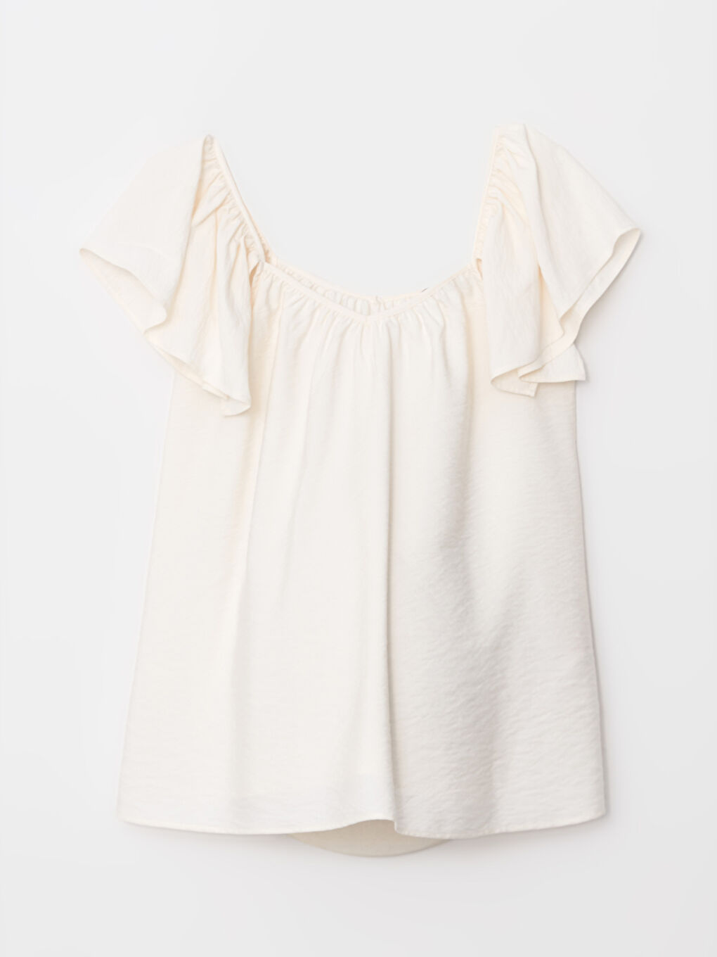 Bluză Maternitate cu Guler Pătrat, Croială Dreaptă și Mâneci Scurte-6