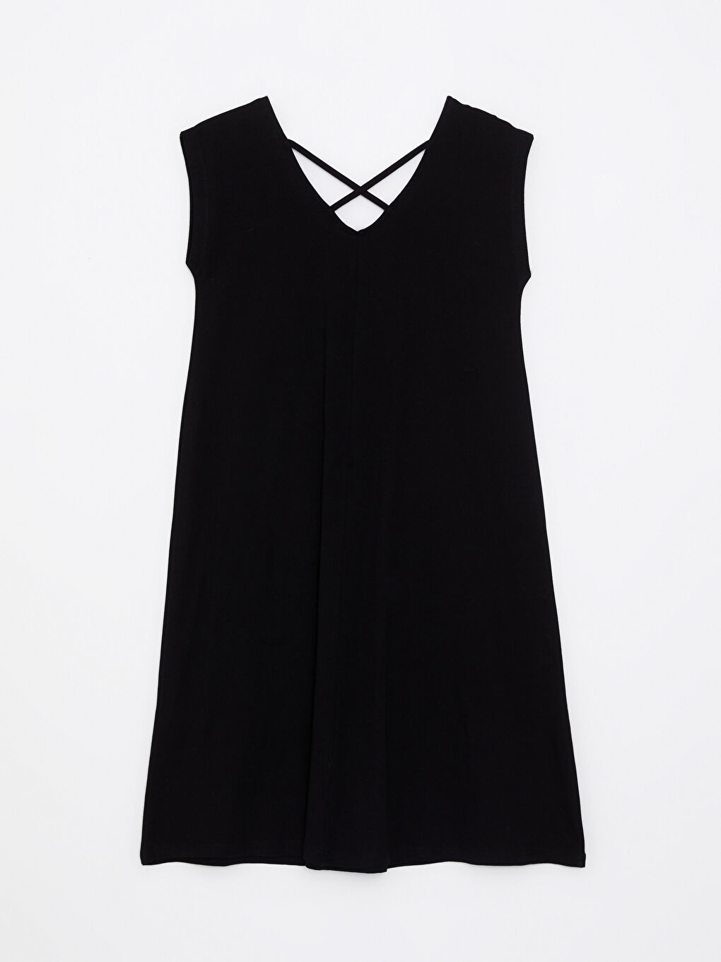 LCWAIKIKI Classic V-Neck Straight Sleeveless Cotton Women's Dress -S2IV91Z8-CVL