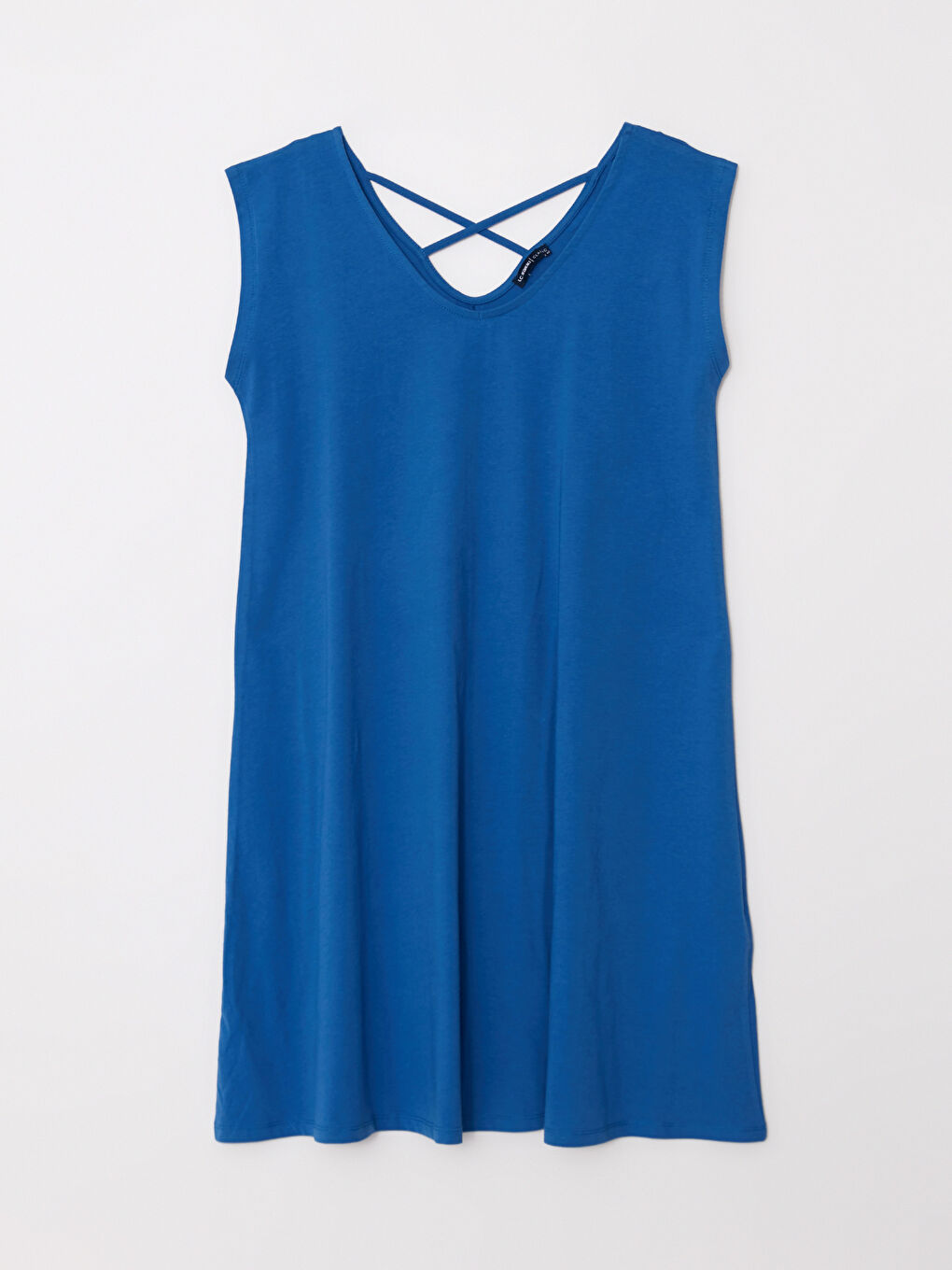 V-Neck Straight Sleeveless Cotton Women's Dress-9