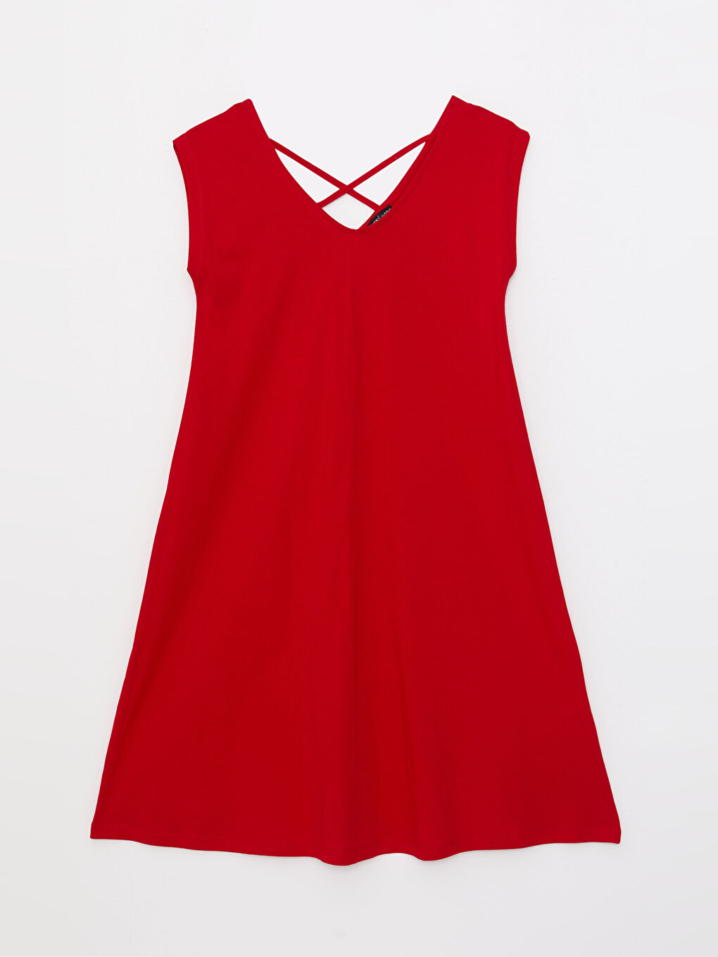 LCWAIKIKI Classic V-Ausschnitt Gerade Ärmelloses Baumwollkleid für Damen -S2IV91Z8-R23