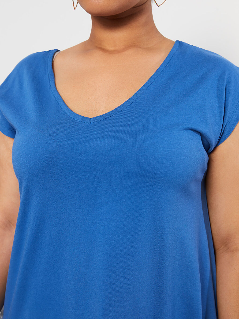 V-Neck Straight Sleeveless Cotton Women's Dress-6