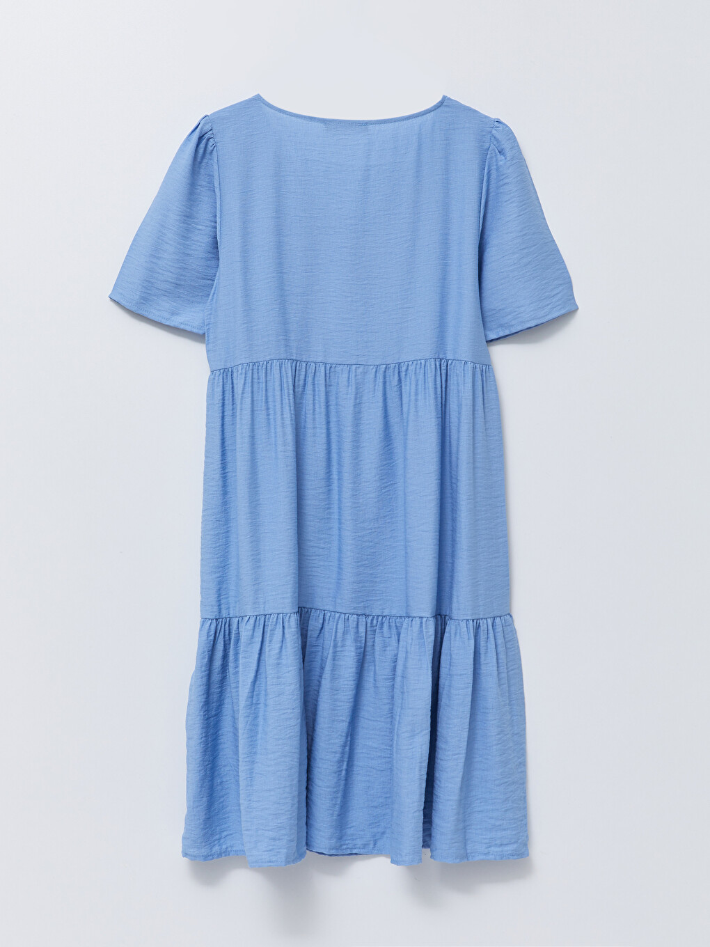 V Neck Plain Short Sleeve Women's Dress-6