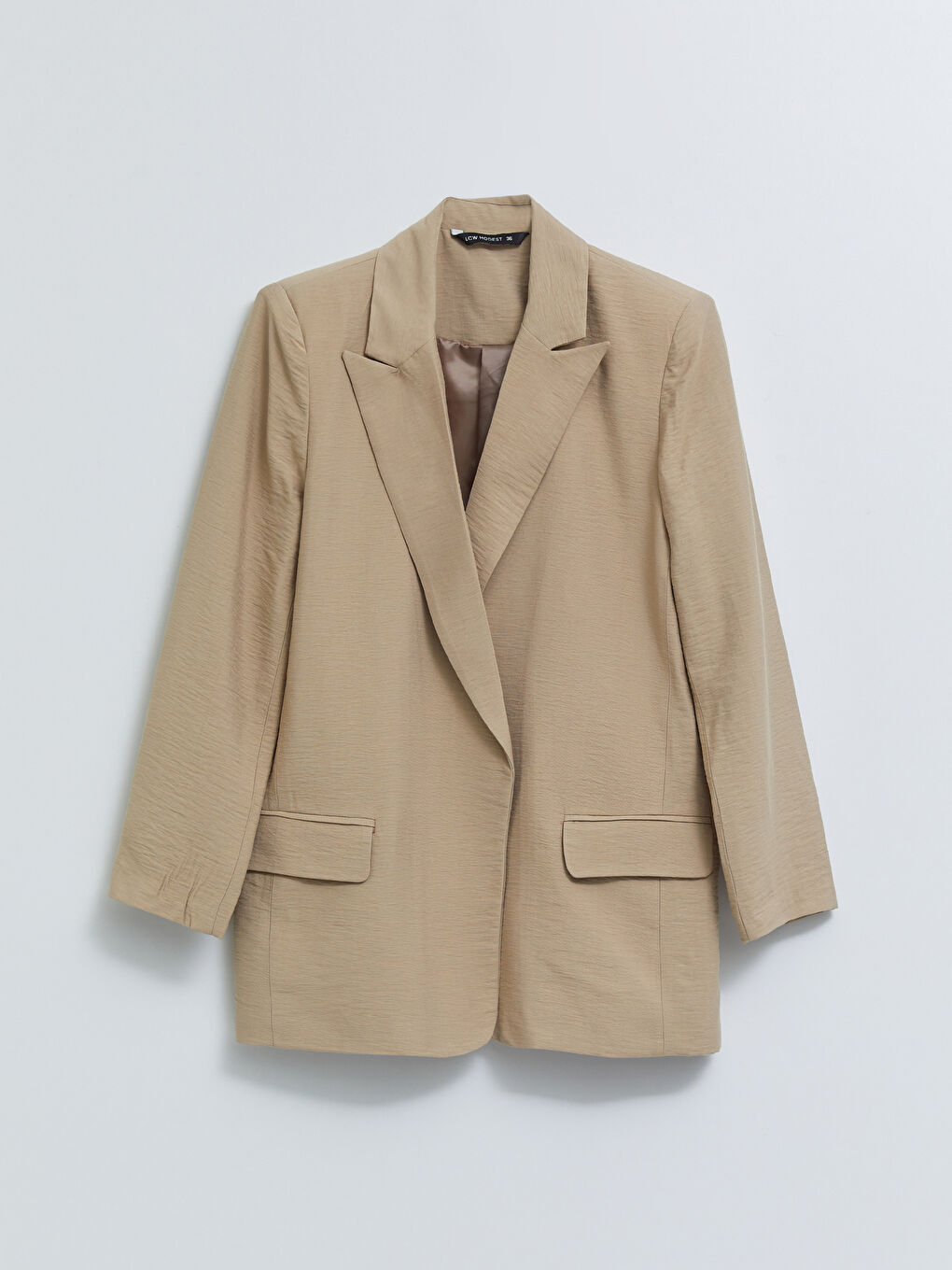 جاكيت للسيدات بأزرار أمامية وكم طويل مستقيم-4