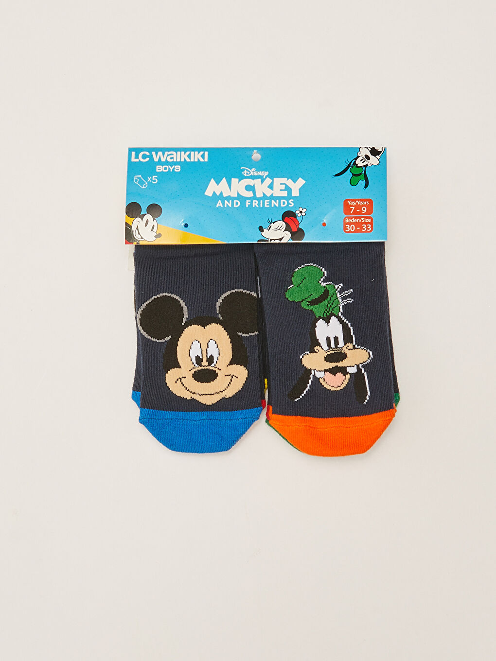 Disney Licensed Boy Booties Socks 5 Pack-1