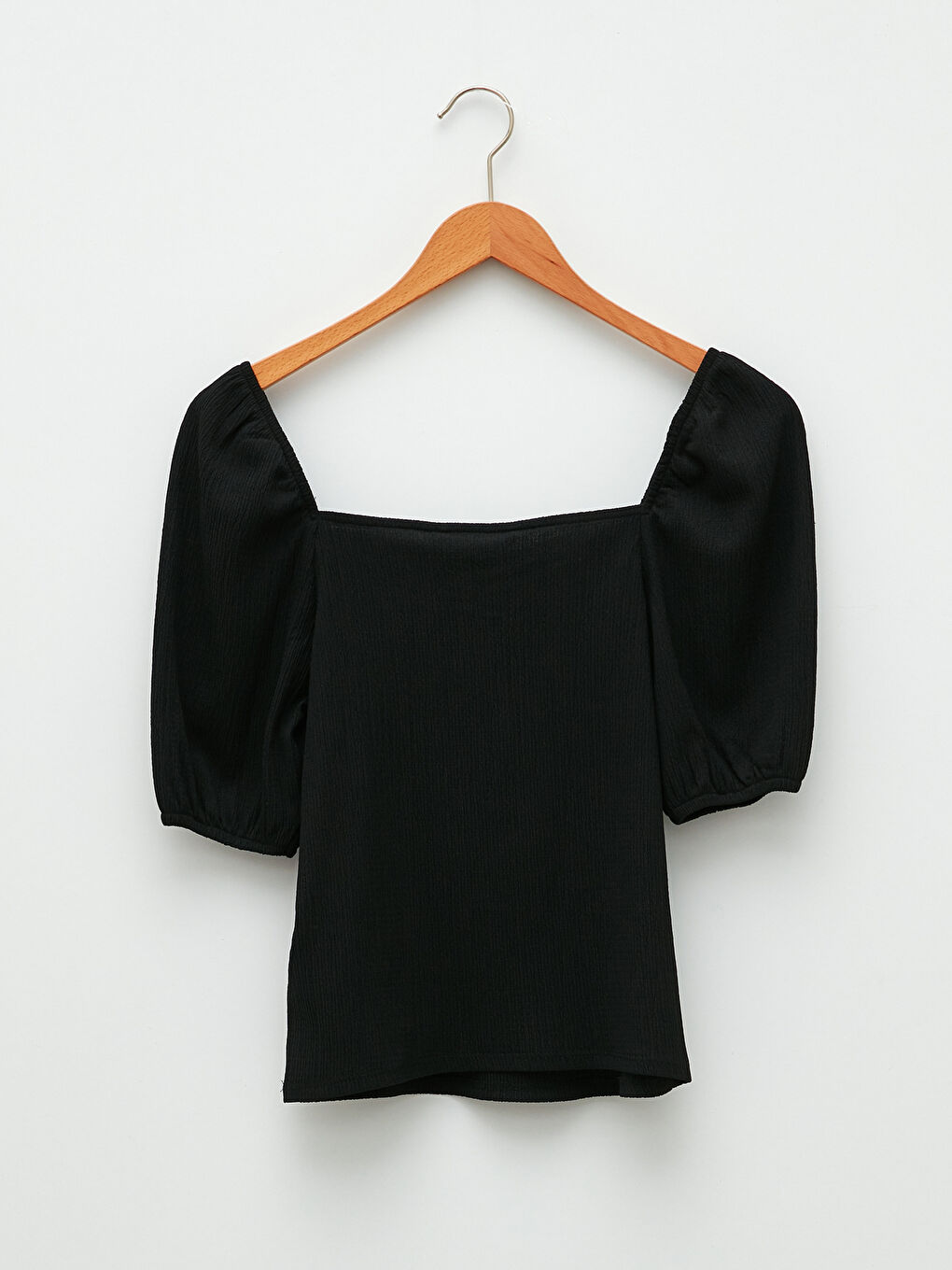 T-shirt pour Femmes à Manches Courtes Uni avec Col Carré-7