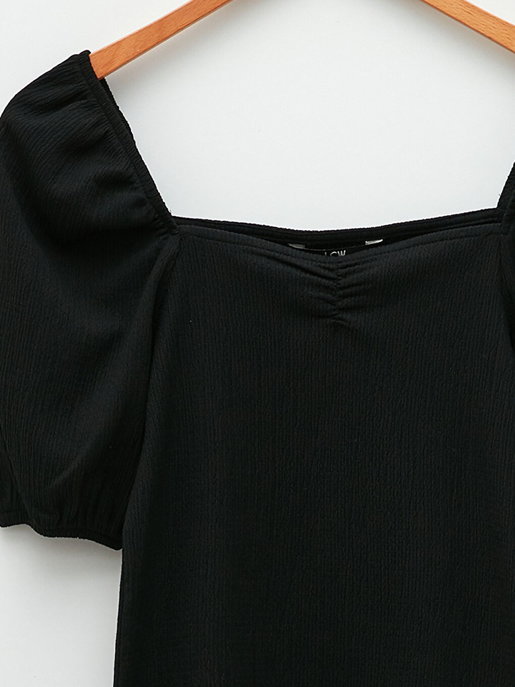 T-shirt pour Femmes à Manches Courtes Uni avec Col Carré-8