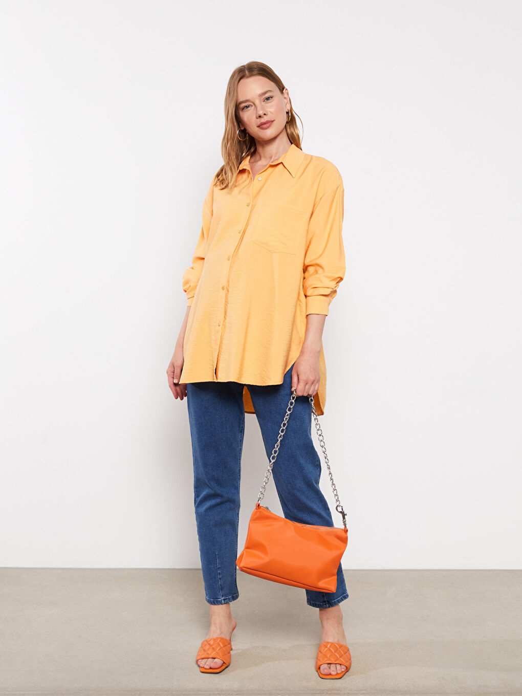 LCWAIKIKI Maternity Buttoned Regular Long Sleeve Maternity Shirt -S2IY88Z8-G7M