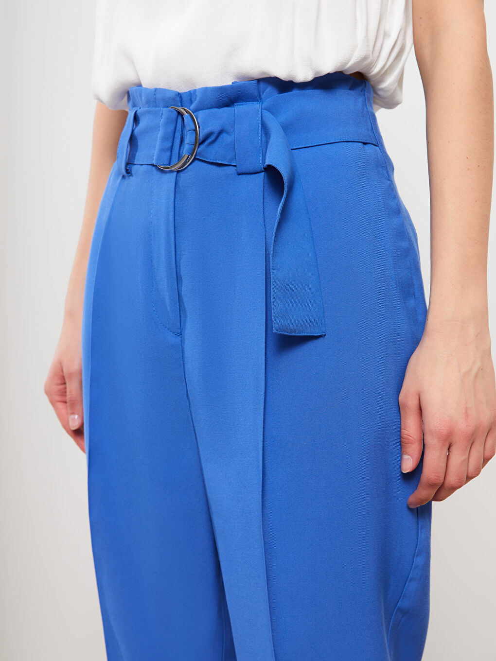 Mavi Kadın Yüksek Bel Standart Fit Düz Pantolon-2