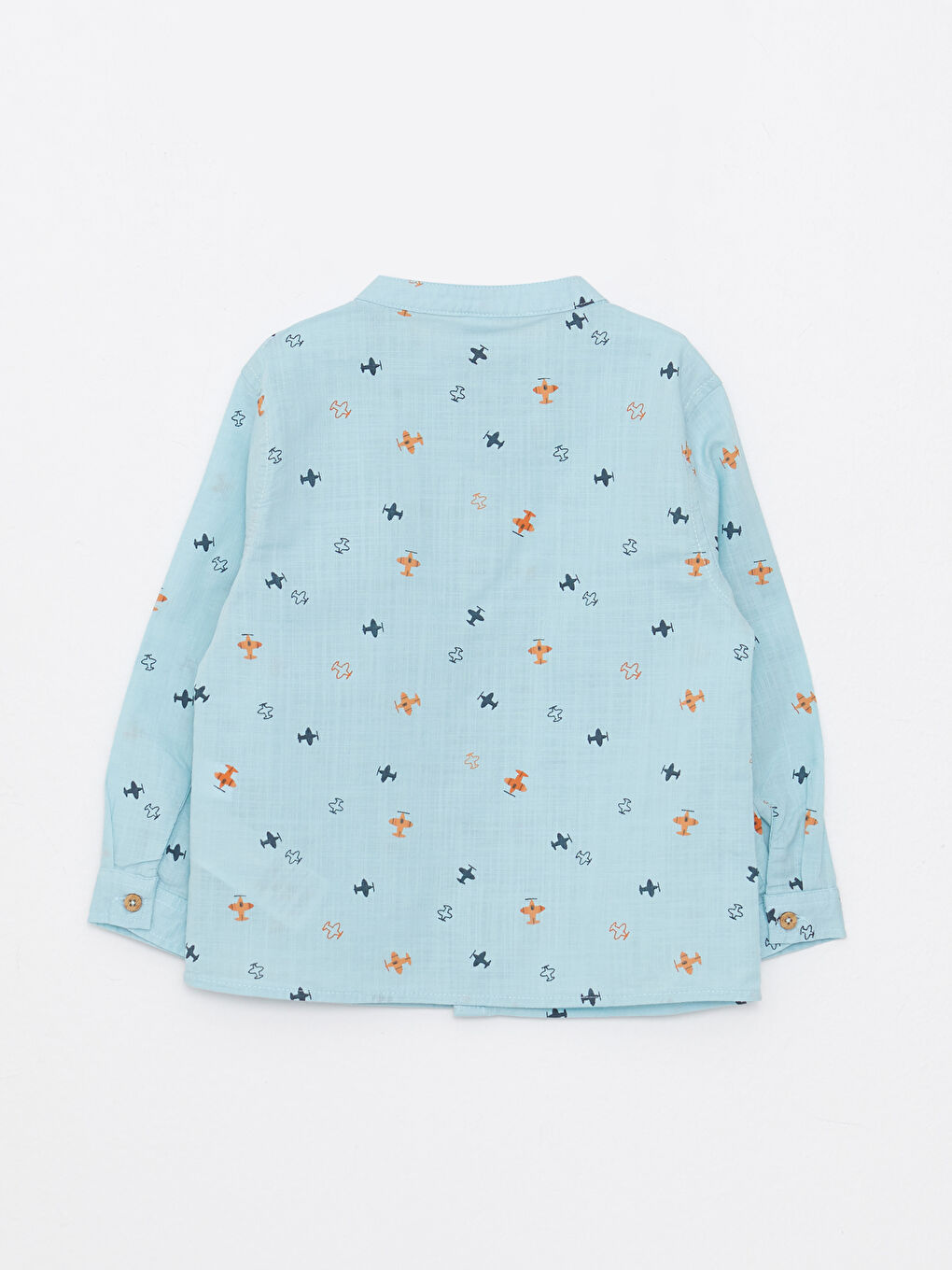 طقم قميص كم طويل بياقة دائرية مطبوع وبنطلون أولاد رضع - مجموعة من قطعتين-2