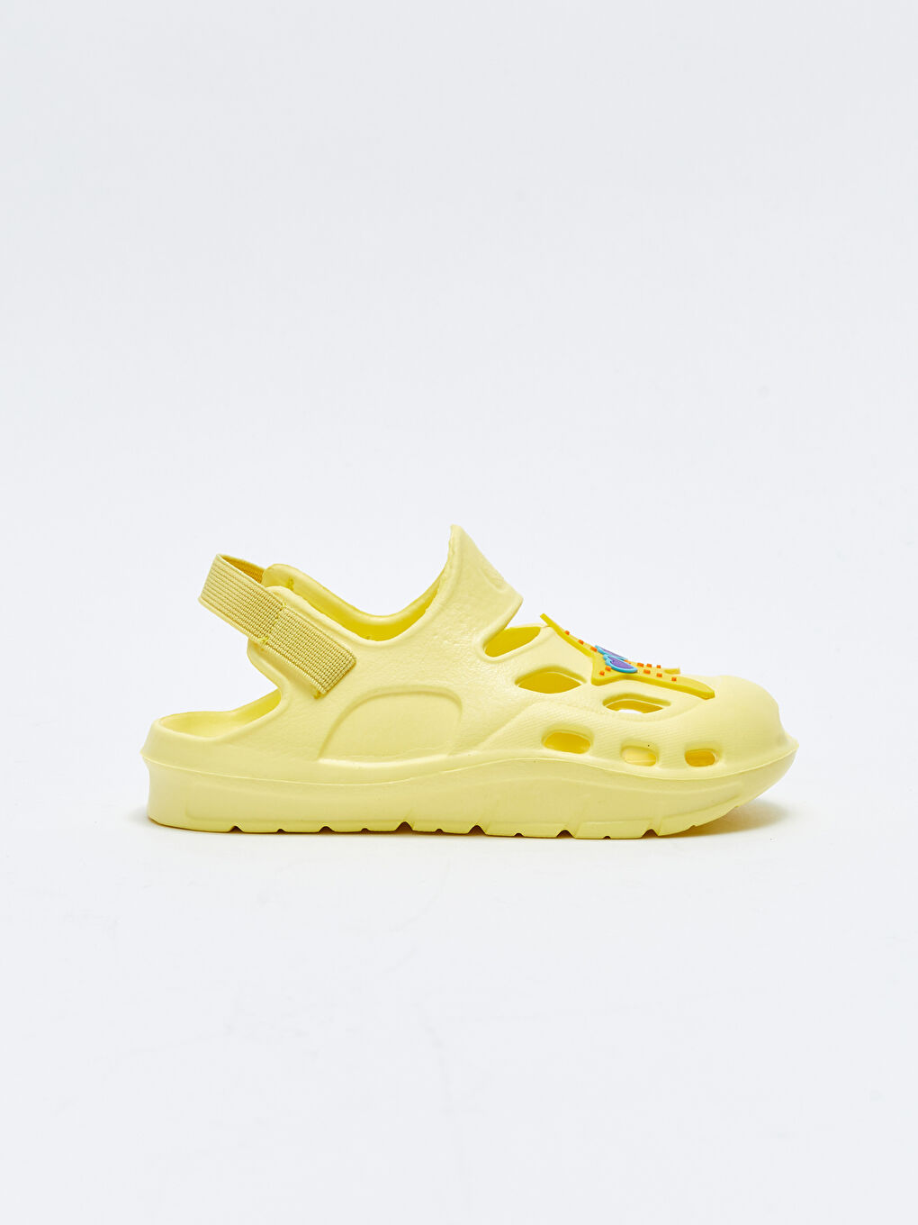 Sarı Önü Kapalı Patch Detaylı Kız Bebek Plaj Sandaleti-1