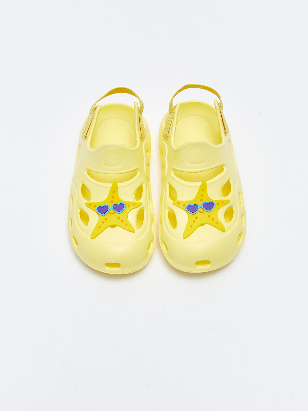 Sarı Önü Kapalı Patch Detaylı Kız Bebek Plaj Sandaleti-2