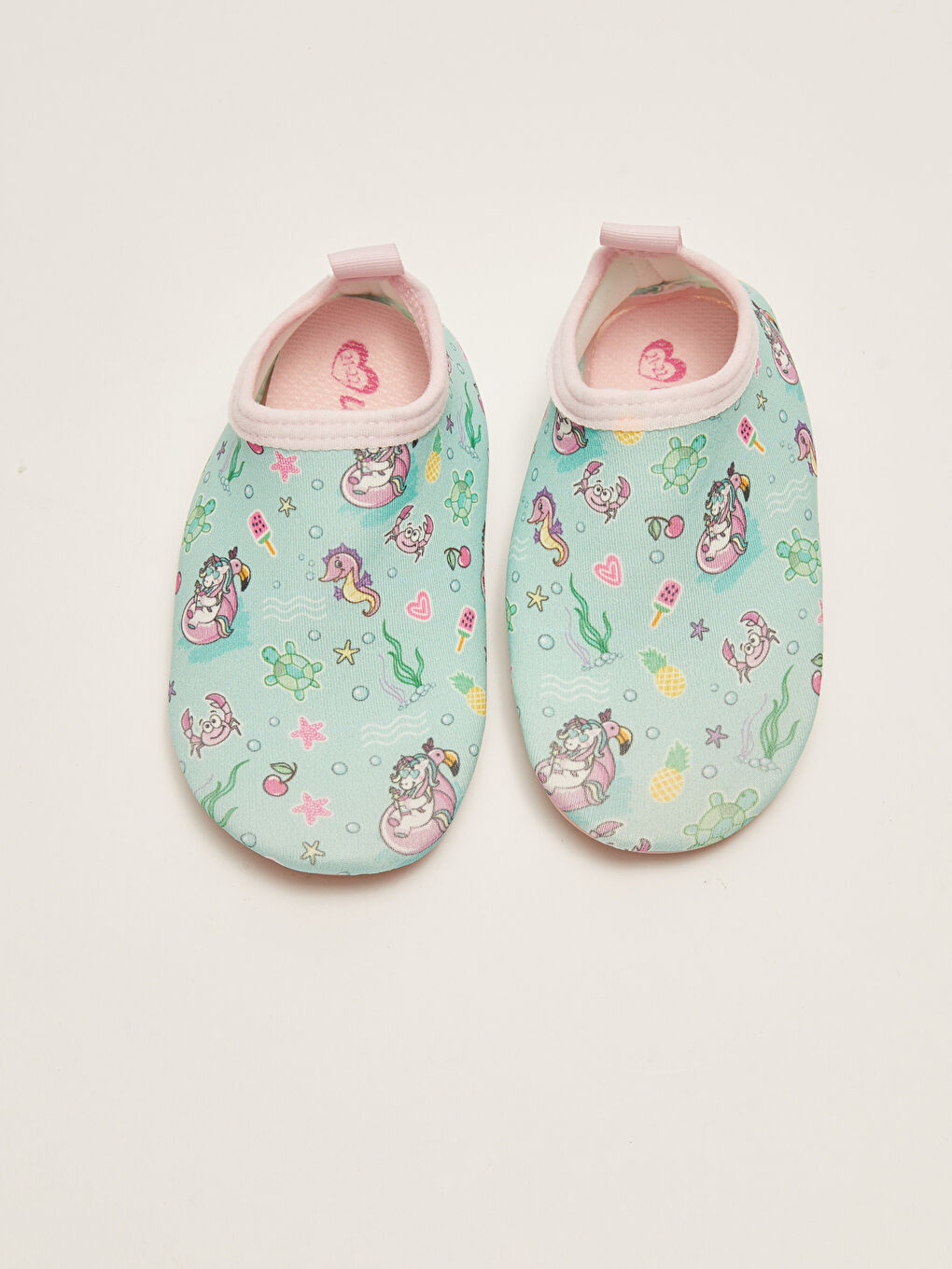 Yeşil Baskılı Kız Bebek Deniz Ayakkabısı-2