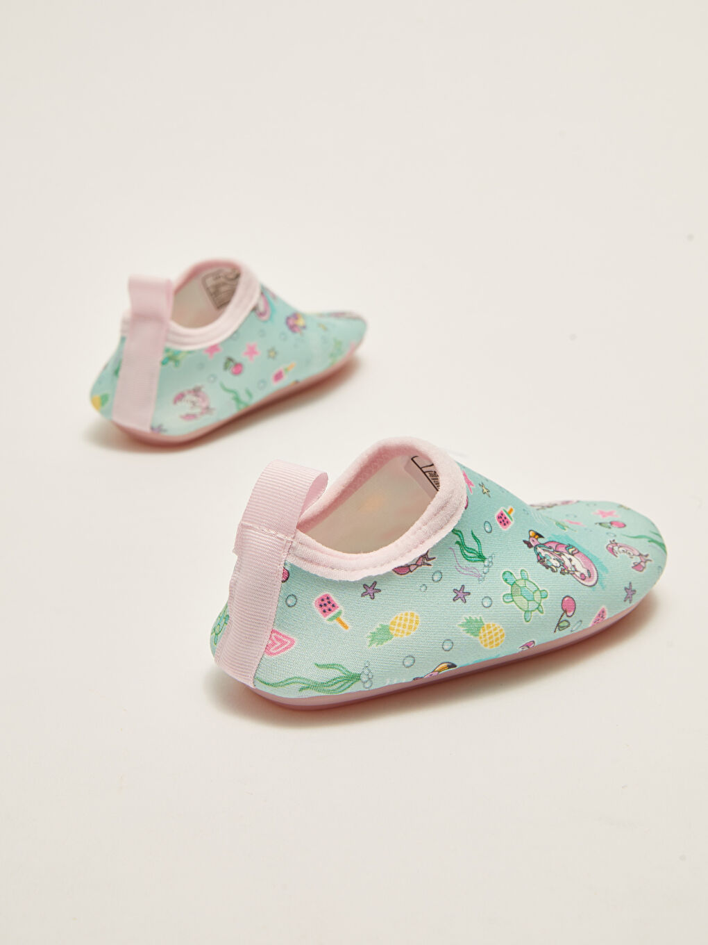 Yeşil Baskılı Kız Bebek Deniz Ayakkabısı-4