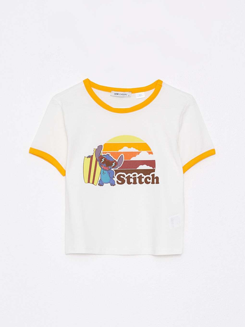 LC Waikiki Crew Neck Lilo & Stitch Printed Short Sleeve Cotton Women's T-Shirt -S2J030Z8-FDJ