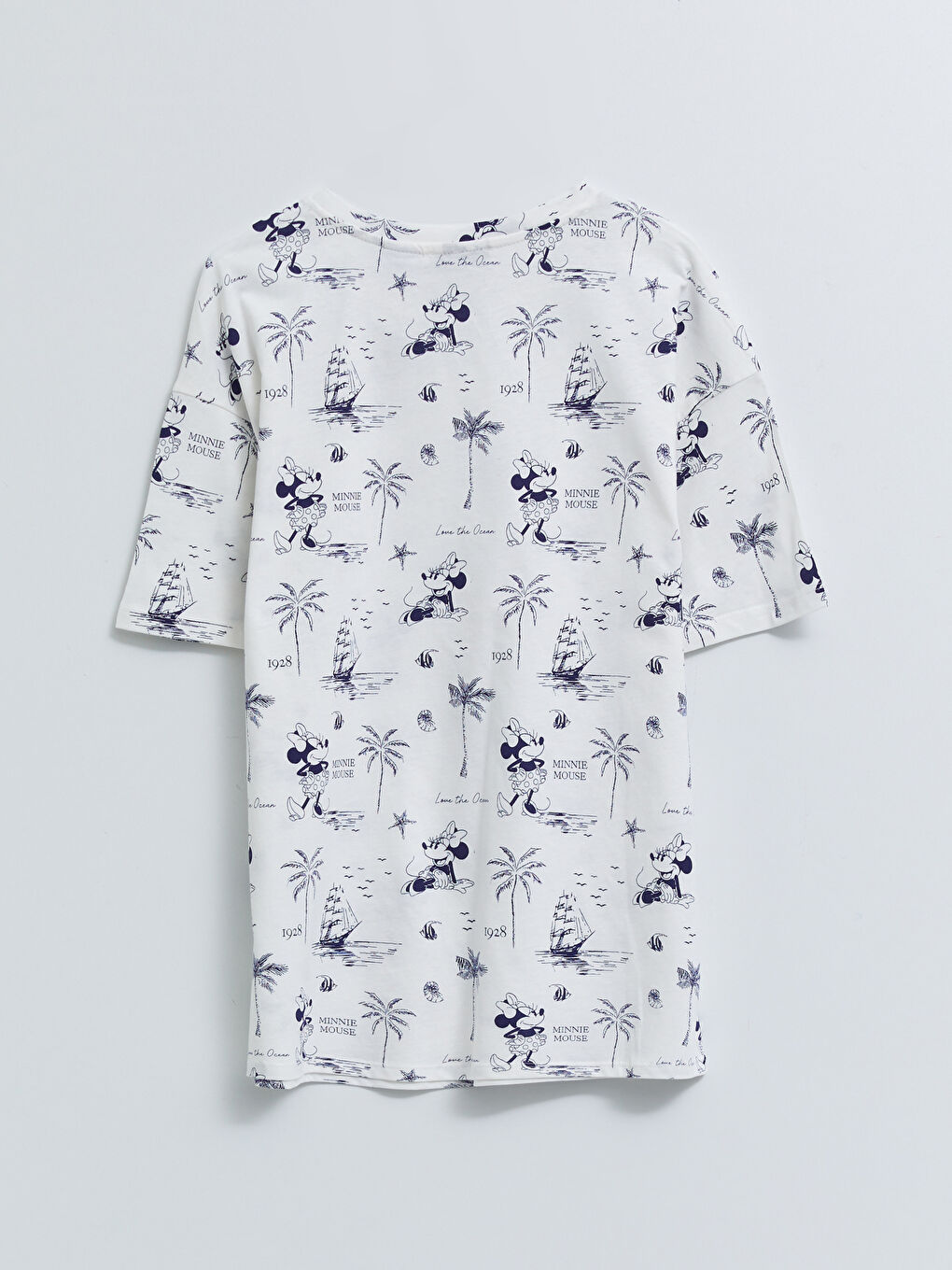 Crew Neck Minnie Mouse Patterned Cotton Short Sleeve Women's T-Shirt-6