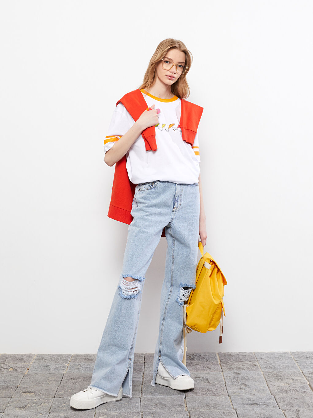 Crew Neck Snoopy Printed Short Sleeve Cotton Women's T-Shirt-2