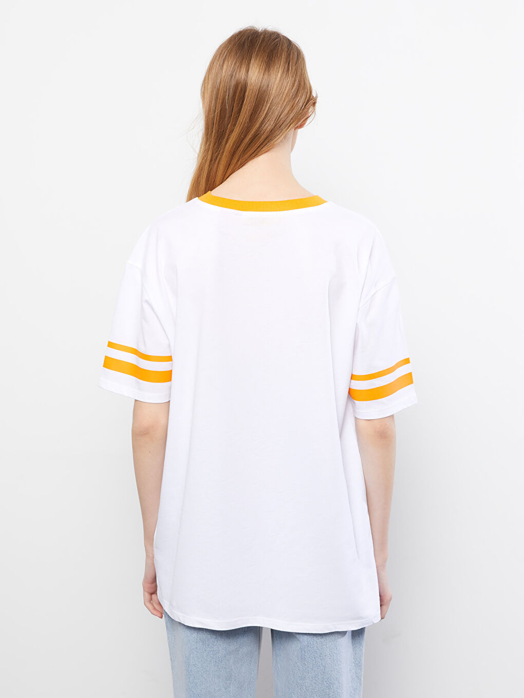 Crew Neck Snoopy Printed Short Sleeve Cotton Women's T-Shirt-4