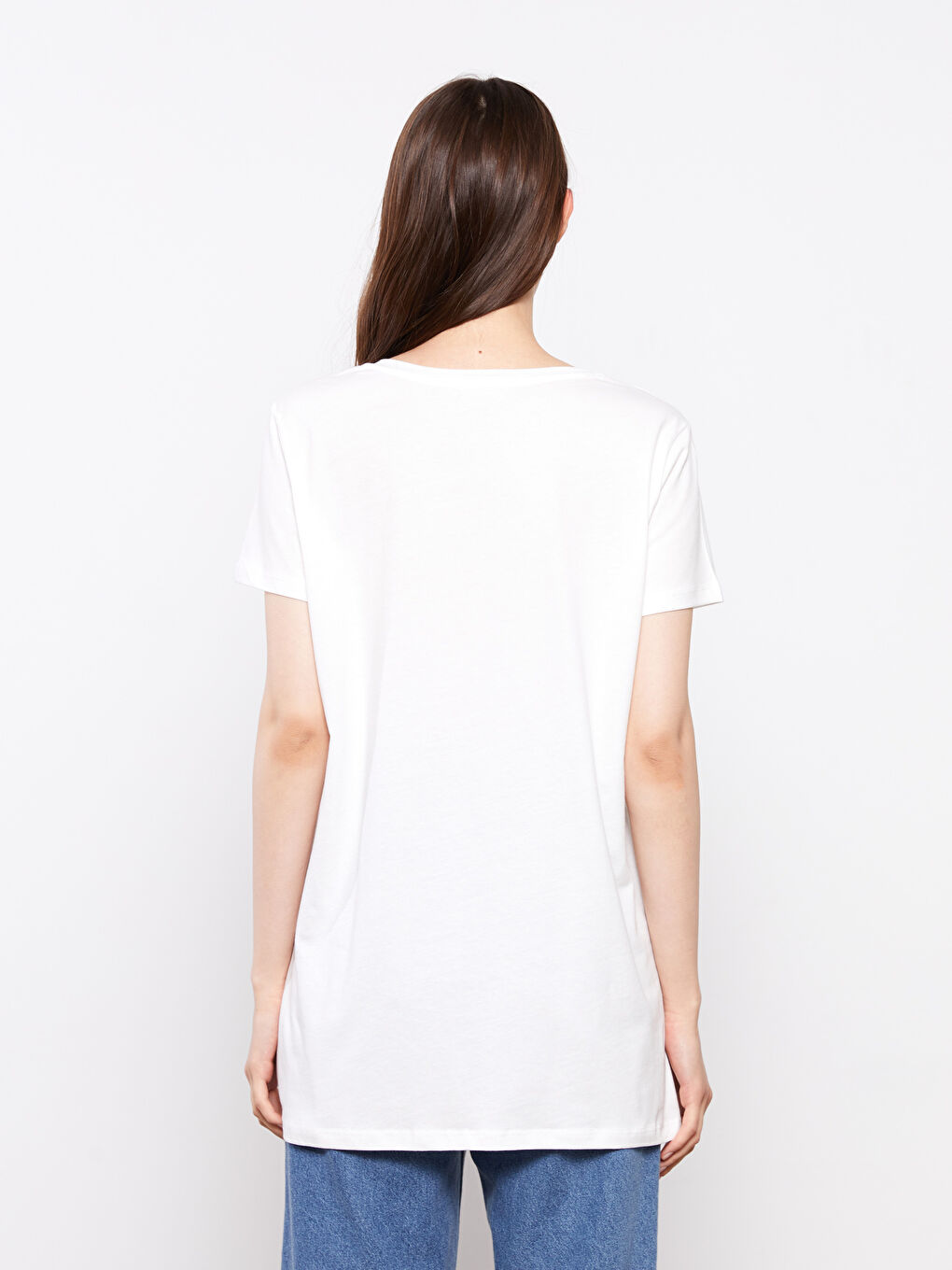 Crew Neck Printed Short Sleeve Cotton Women's T-shirt -S2J057Z8-FEW