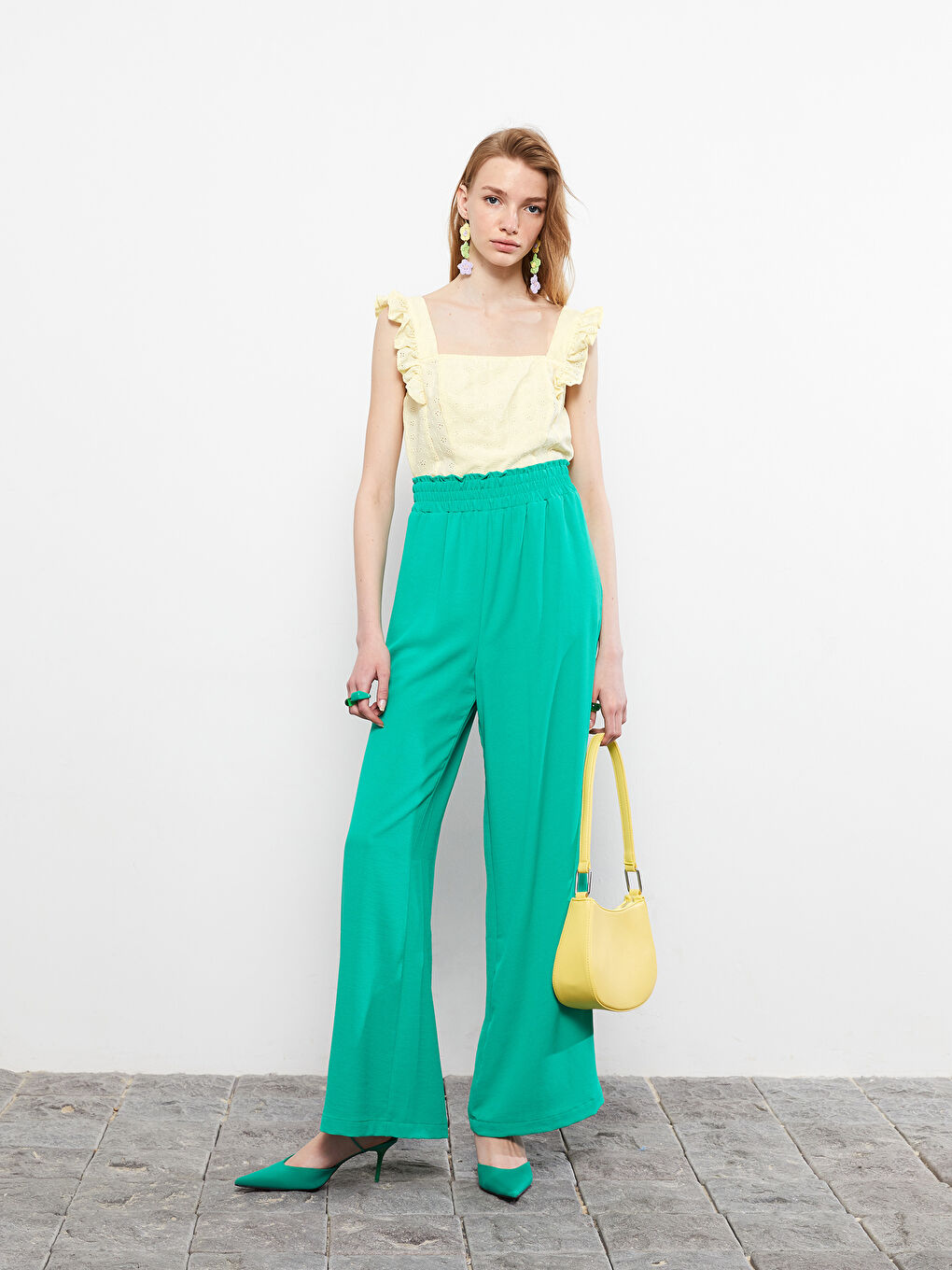 Square Collar Sleeveless Embroidery Women's Blouse-2