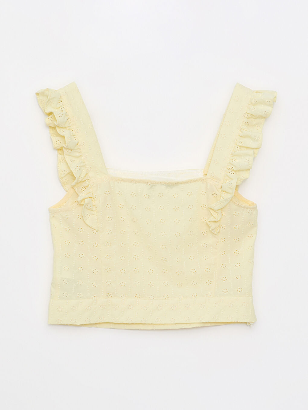 Square Collar Sleeveless Embroidery Women's Blouse-7