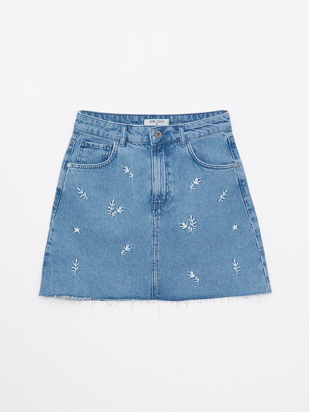 Standard Fit Embroidered A-Line Women's Rodeo Jean Skirt -S2J075Z8-311