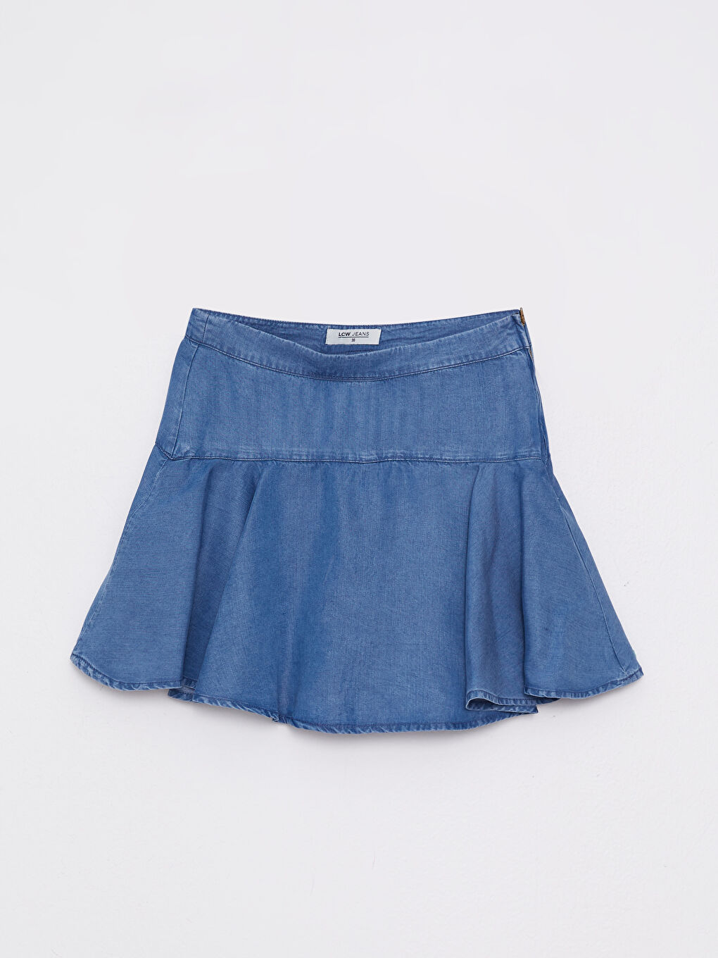 Women's Standard Fit Plain Jean Shorts Skirt -S2J076Z8-507