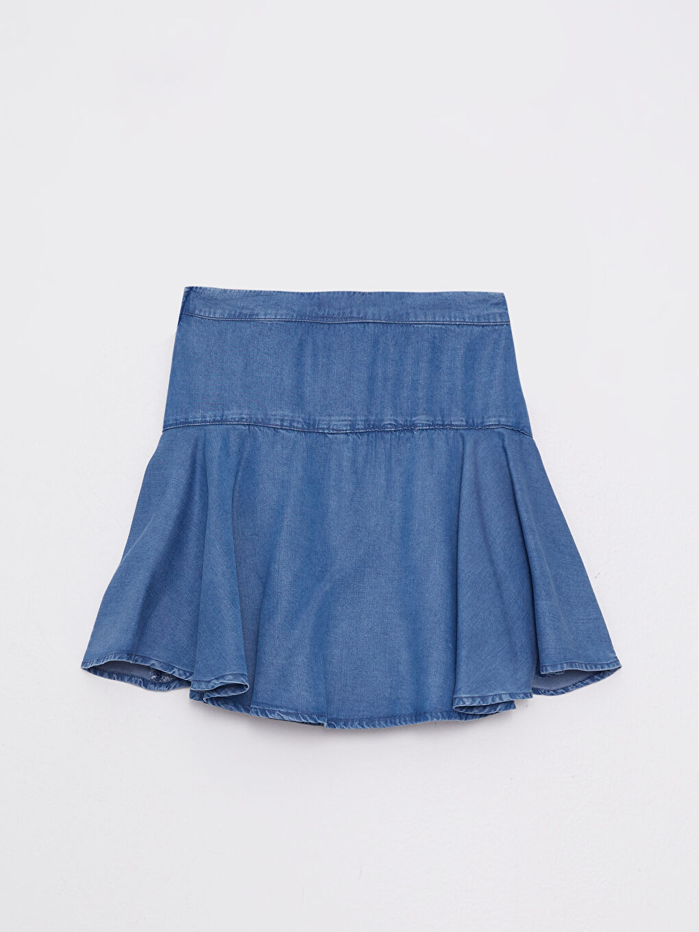 Women's Standard Fit Plain Jean Shorts Skirt -S2J076Z8-507