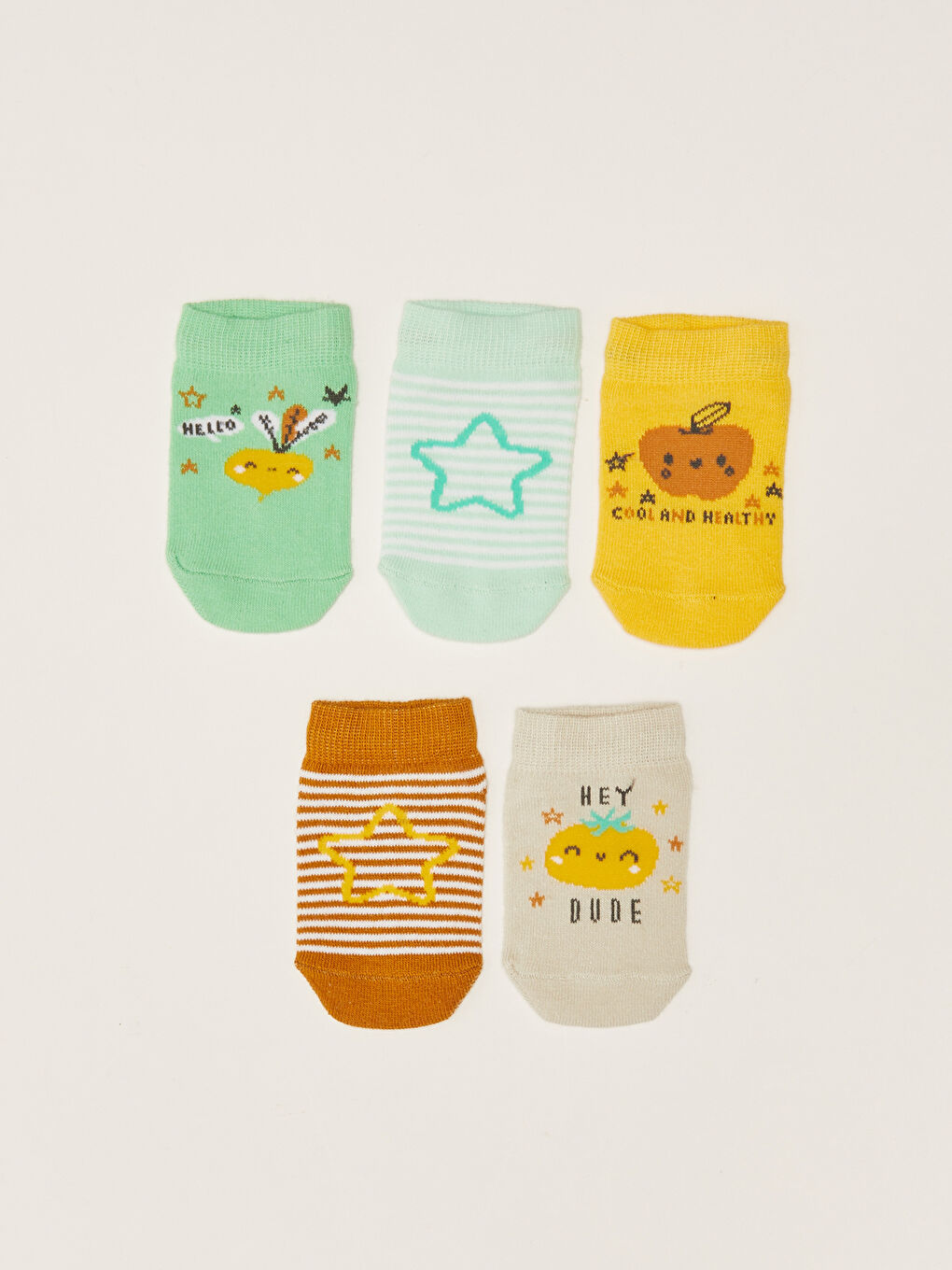Printed Unisex Baby Booties Socks 5 Pack-1